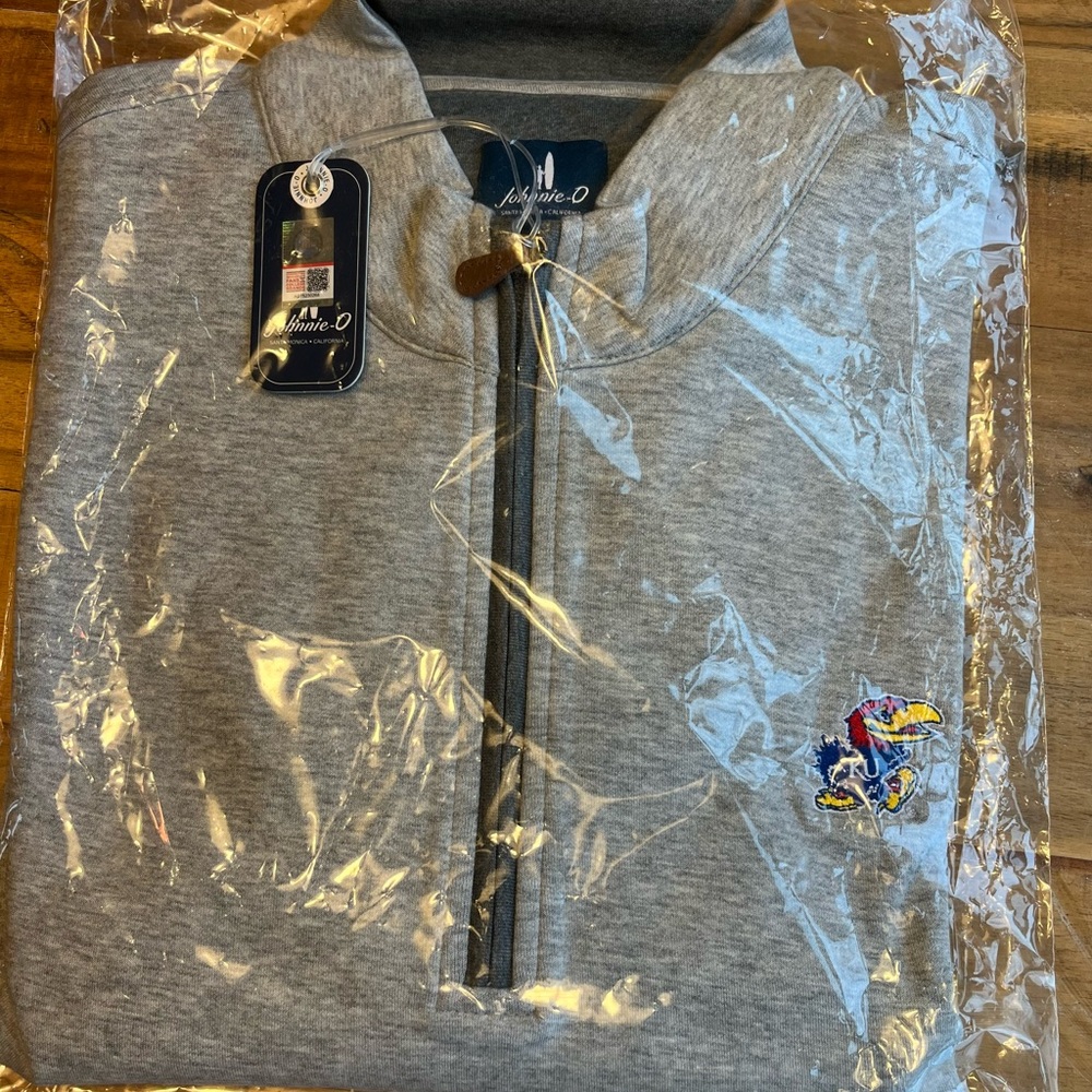 johnnie-O Heather Gray Zip-Up Sweater
